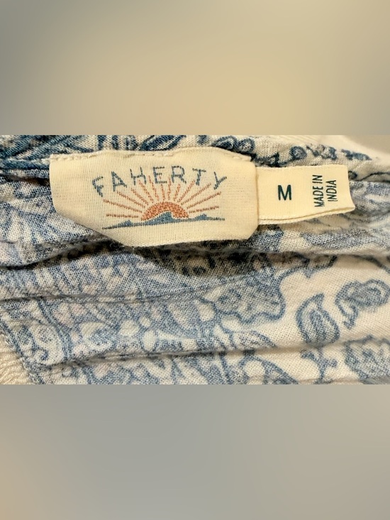 Faherty Eden Maxi Floral Print Dress in Blue & White Size Medium - Picture 8 of 10